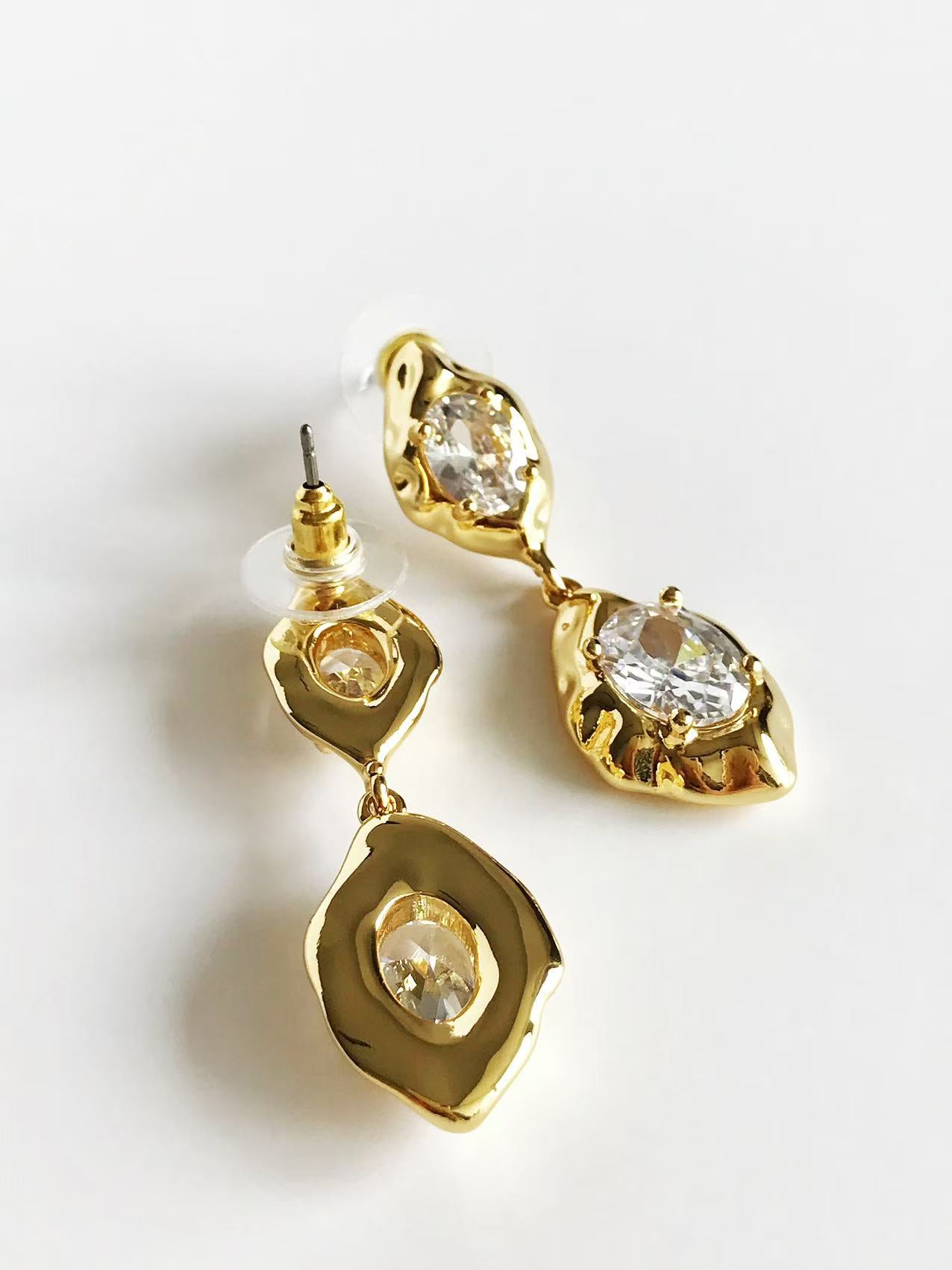 Molten Zircon Drop Earrings