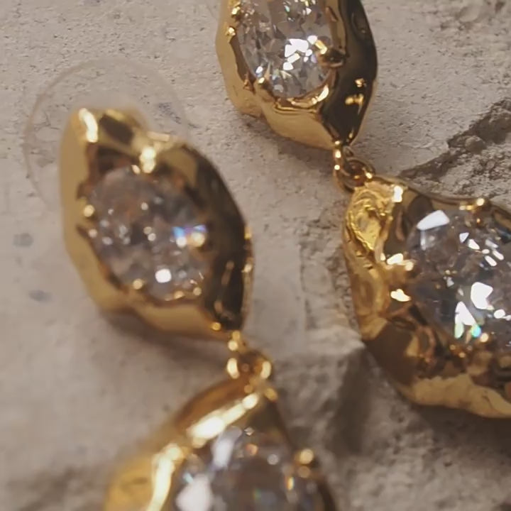Molten Zircon Drop Earrings