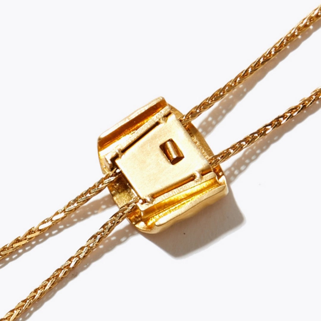 18K Gold Plated Adjustable Pearl Pendant Necklace – Minimal French Luxe Style