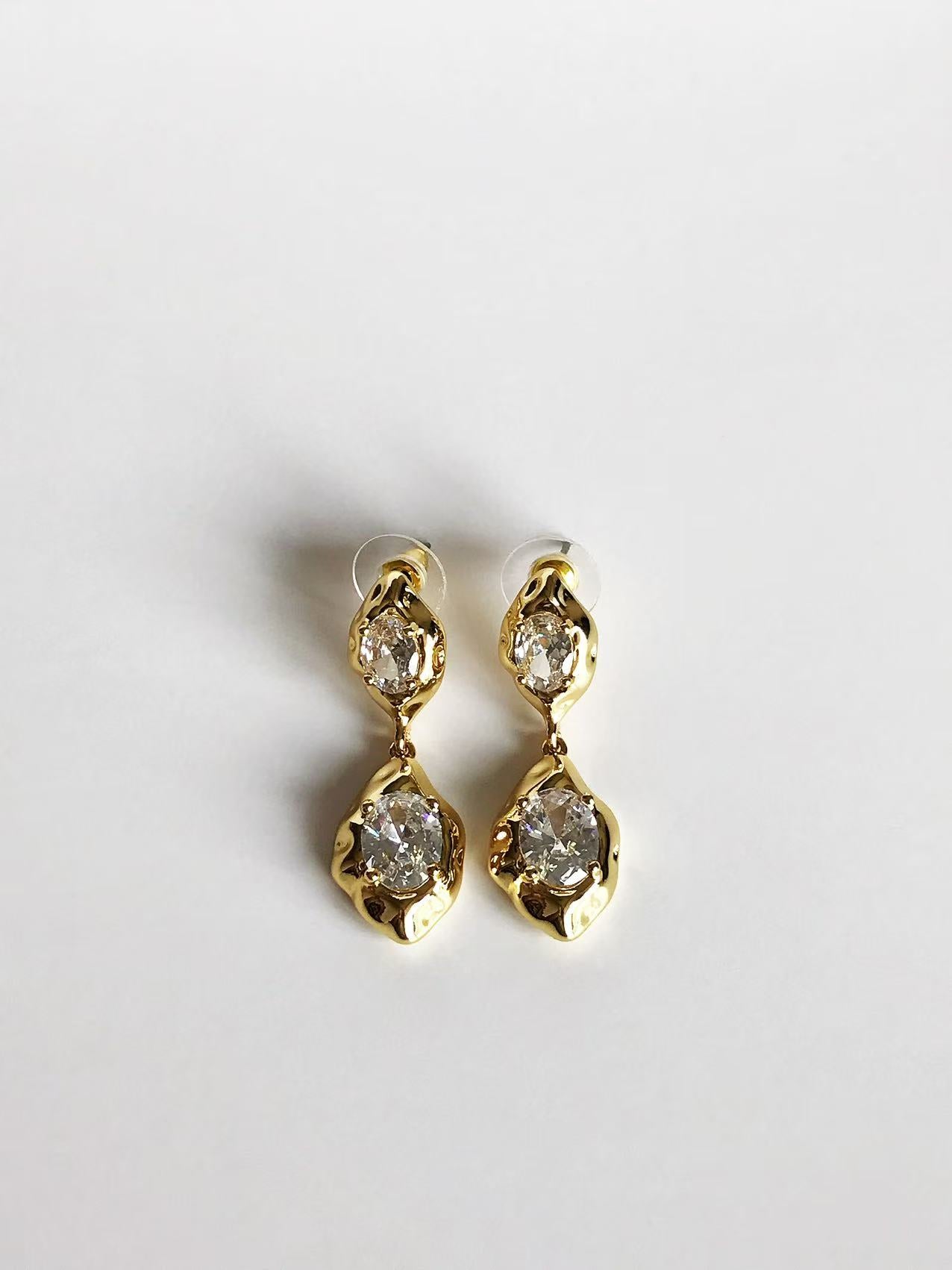 Molten Zircon Drop Earrings