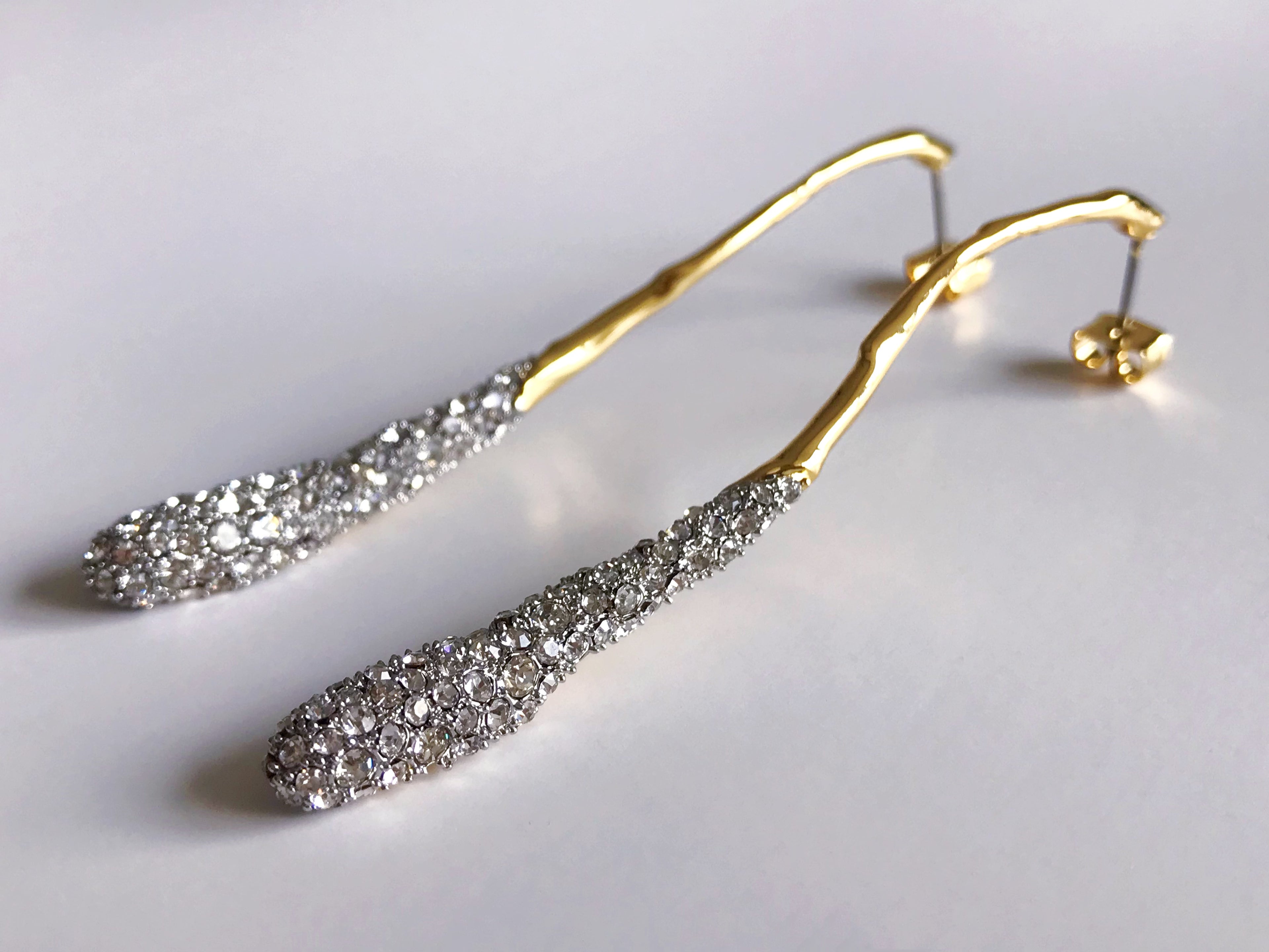 Retro Glamour: Vintage-Inspired Pavé Dangle Earrings