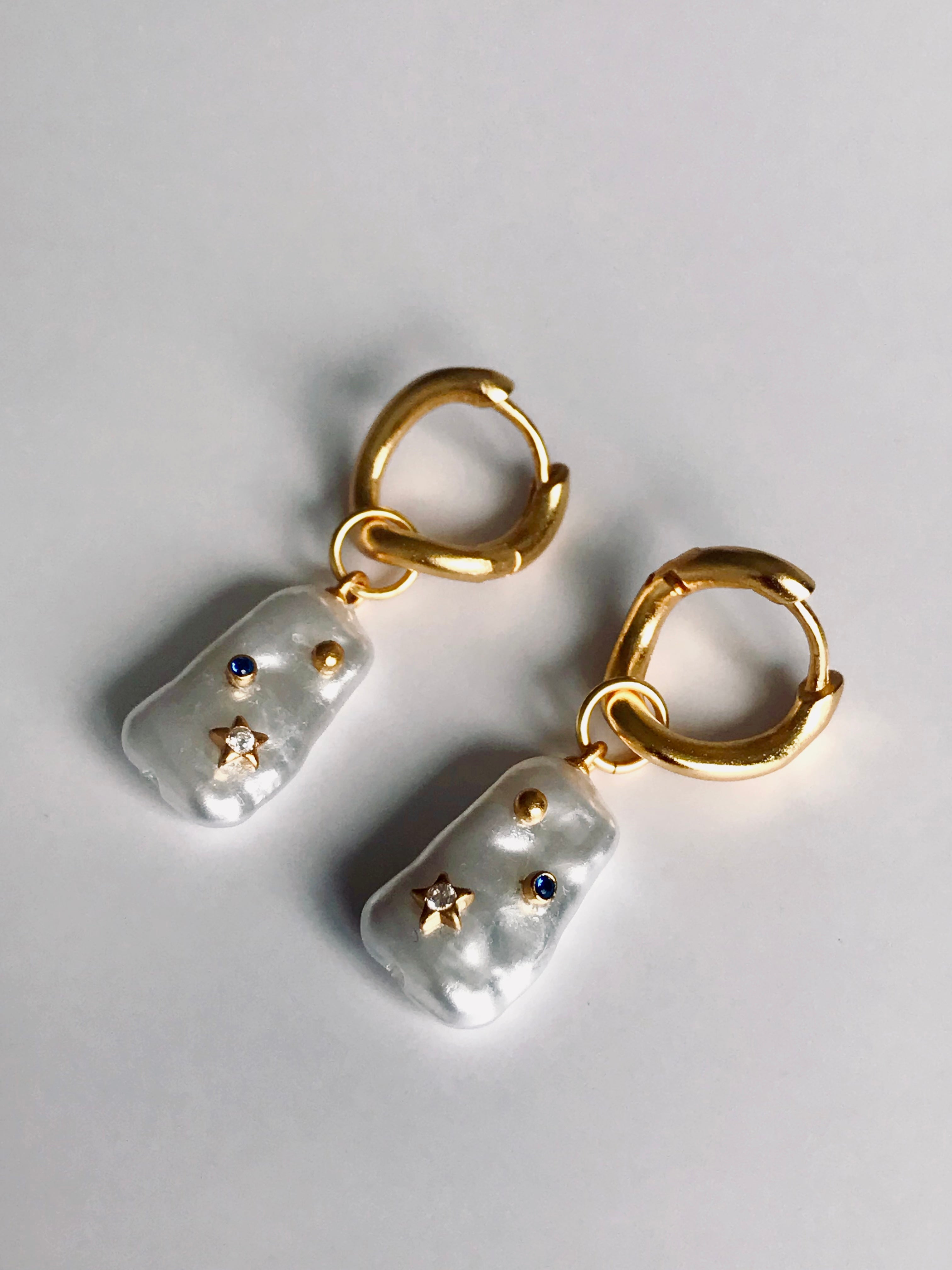 Celestial Baroque Pearl Earrings