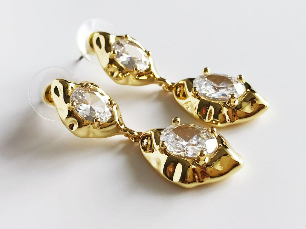 Molten Zircon Drop Earrings