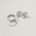 Architectural Fold Stud Earrings – 925 Sterling Silver