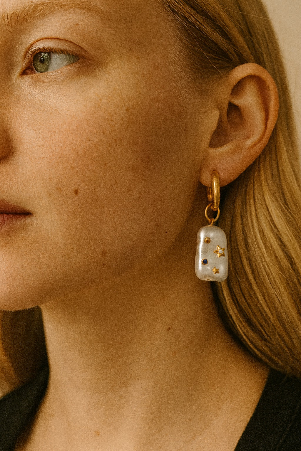 Celestial Baroque Pearl Earrings