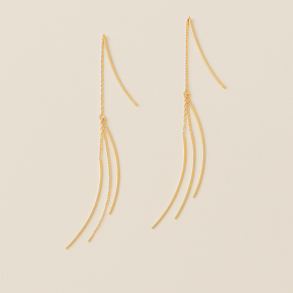 CometTailThreaderEarrings from Gembee Jewellery