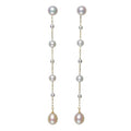 Freshwater Pearl Constellation Threader Earrings