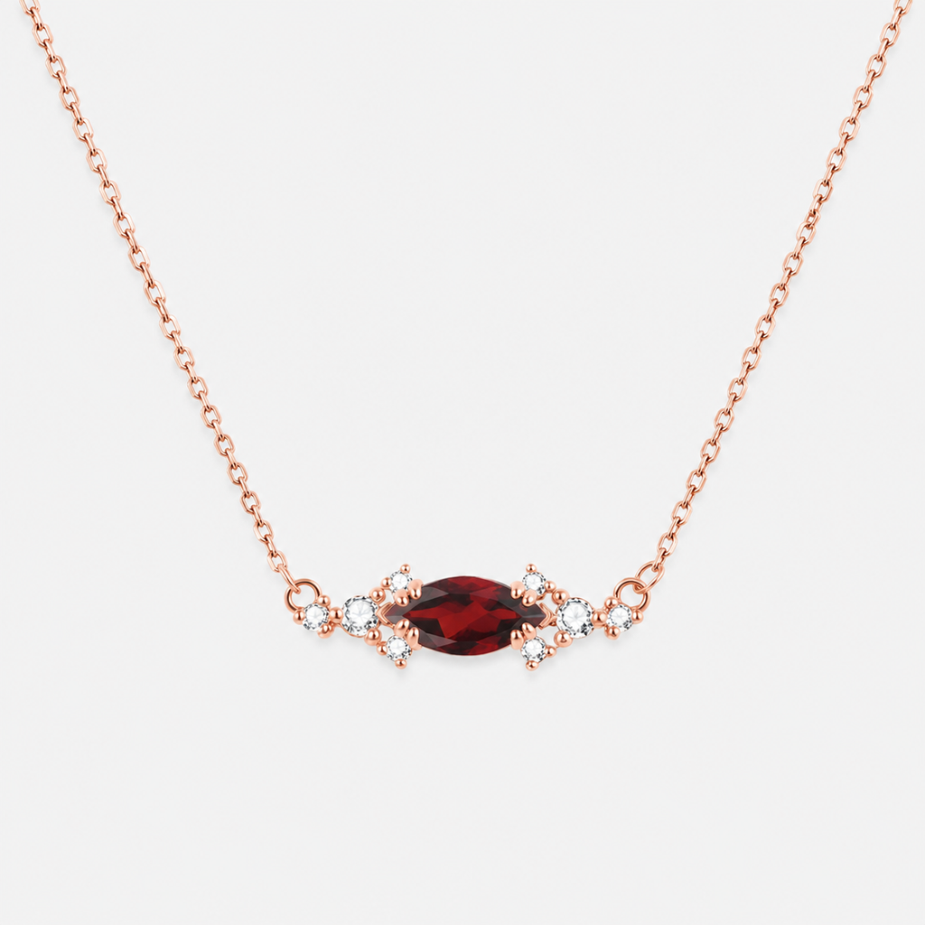 Garnet Marquise Necklace