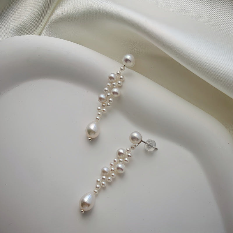 Handcrafted Freshwater Pearl Drop Earrings
