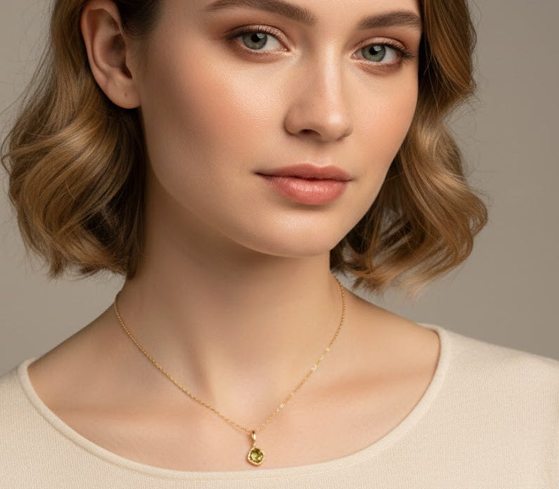 Irregular Peridot Necklace