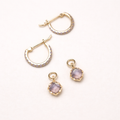 Labradorite & Amethyst Convertible Hoop Earrings