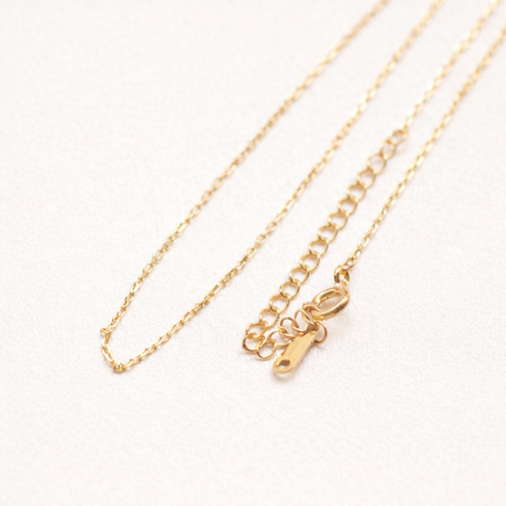 Minimal O-Link Chain Necklace｜Gold Plated Sterling Silver | Everyday Layering Essential