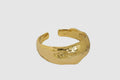 Minimal Textured Open Ring in 925 Sterling Silver ｜