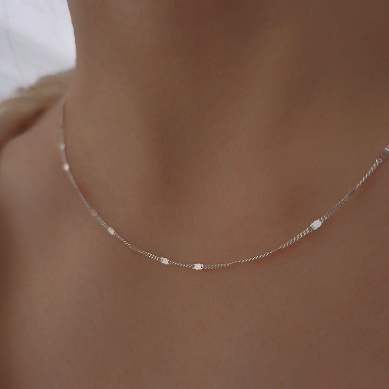 Silver Shiny Link Necklace from Gembee Jewellery