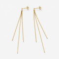 Minimalist Triple Snake Chain Tassel Earrings