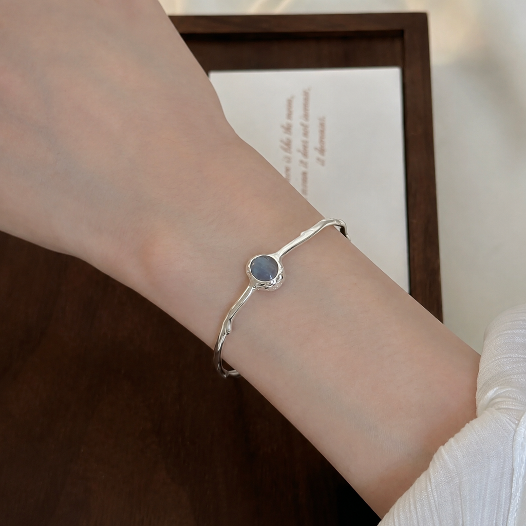 Natural Aquamarine Cuff Bracelet