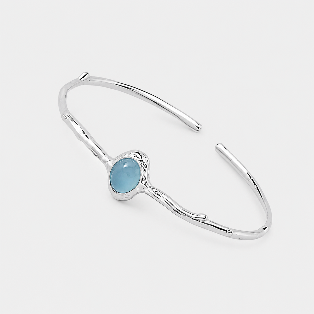 Natural Aquamarine Cuff Bracelet