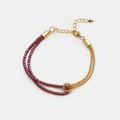 Natural Garnet Double Strand Bracelet