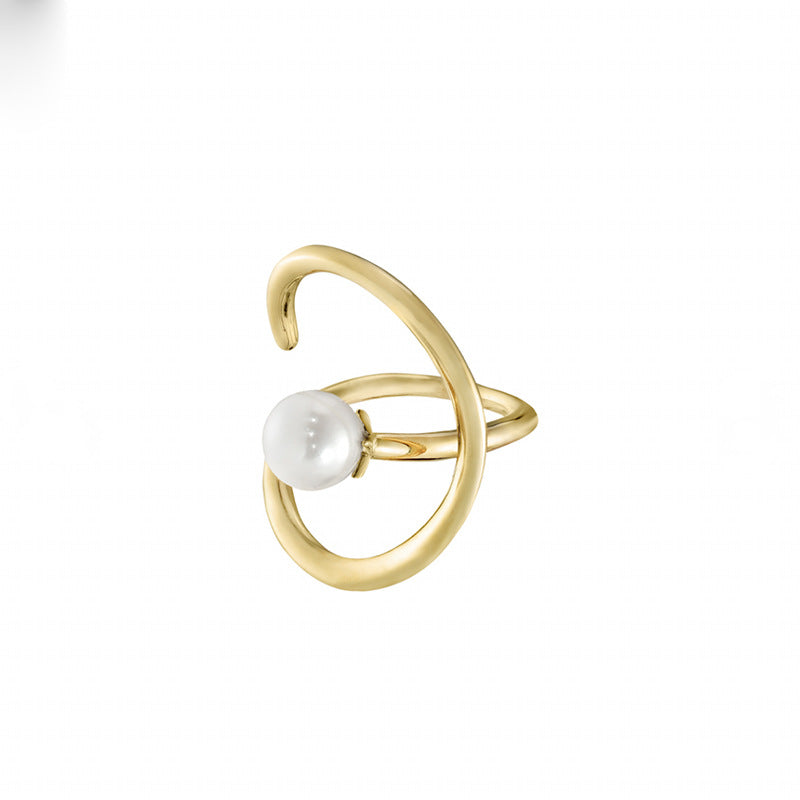 Natural Pearl Sterling Silver Ear Cuff