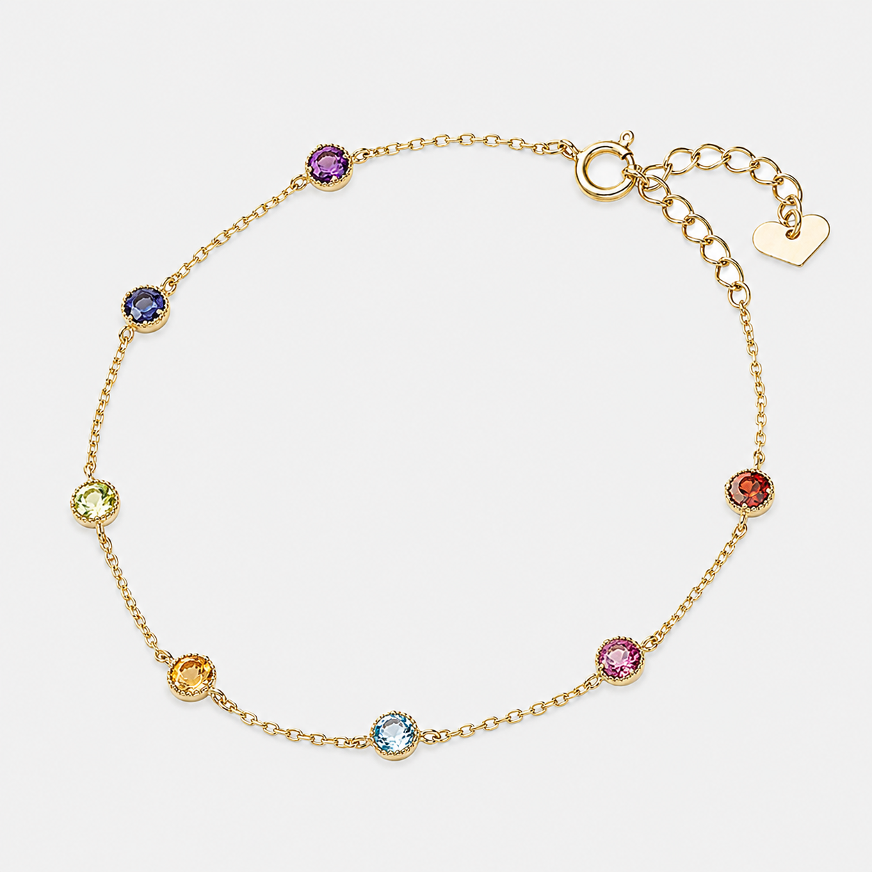 Natural Birthstone Bracelet | Multi Gemstone Bracelet