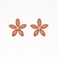 Pink Mother-of-Pearl Plum Blossom Stud Earrings