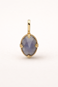 Dual-Layer Gem Pendant – Iolite & Labradorite