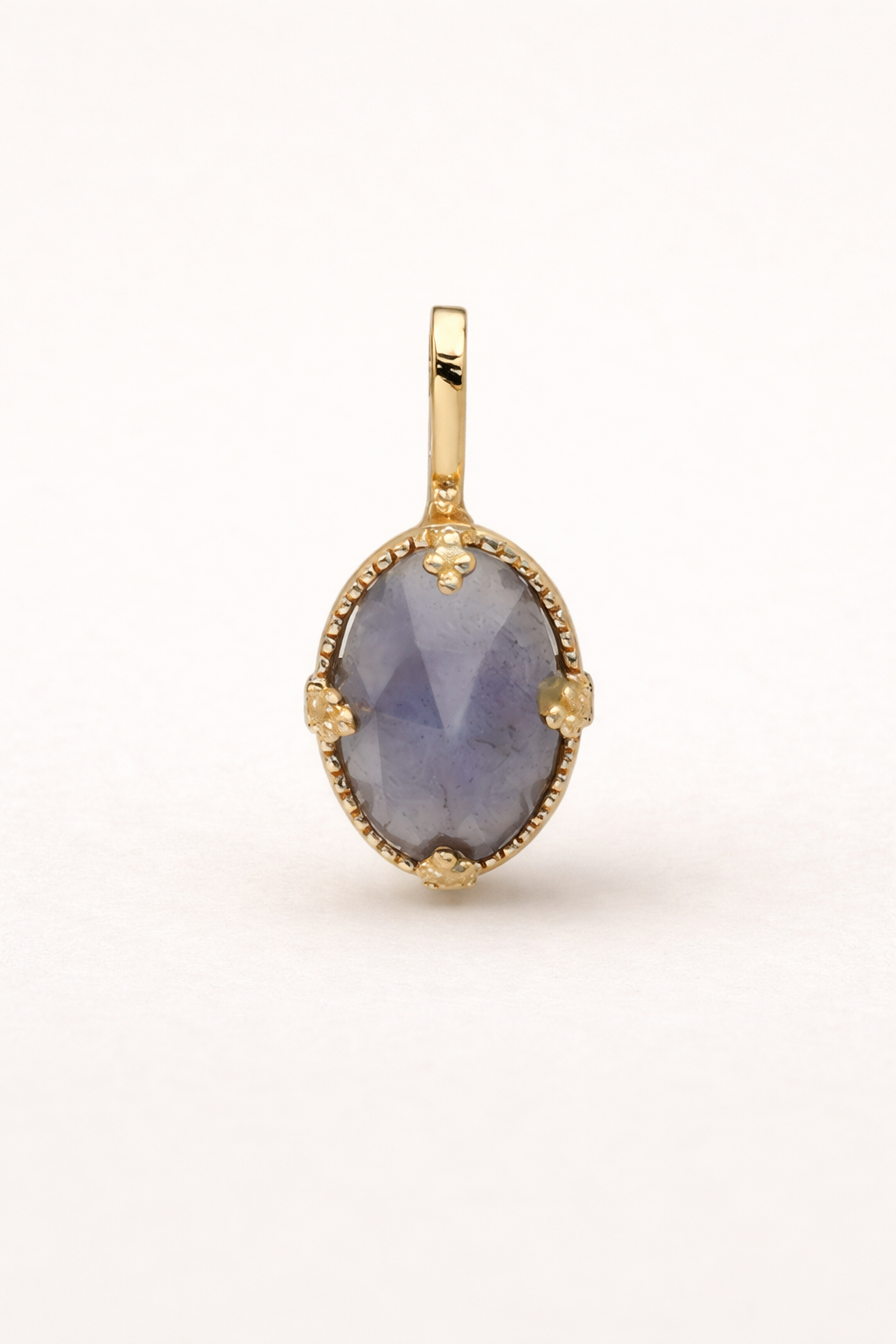 Dual-Layer Gem Pendant – Iolite & Labradorite