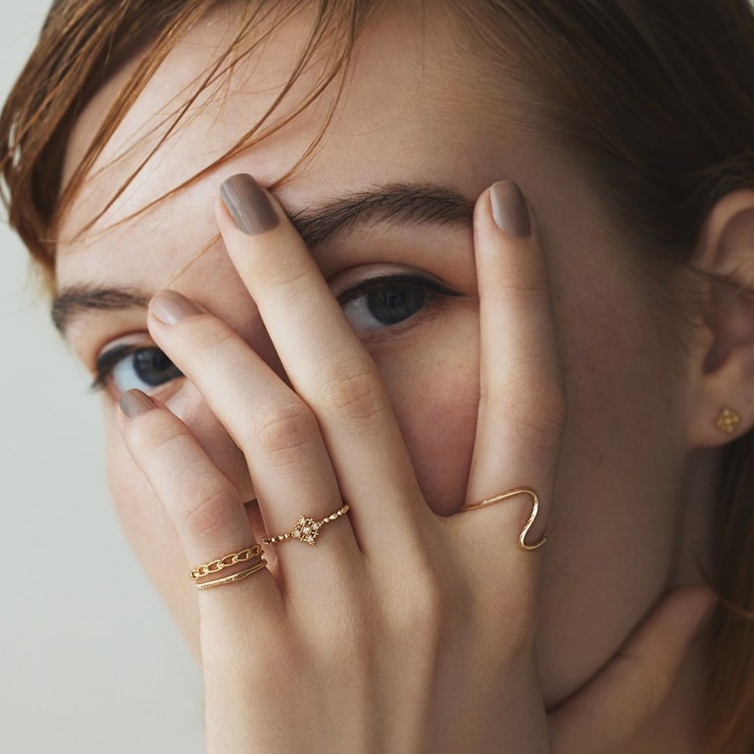 Ribbon Wave Twist Ring - 925 Sterling Silver with Thick Gold Plating