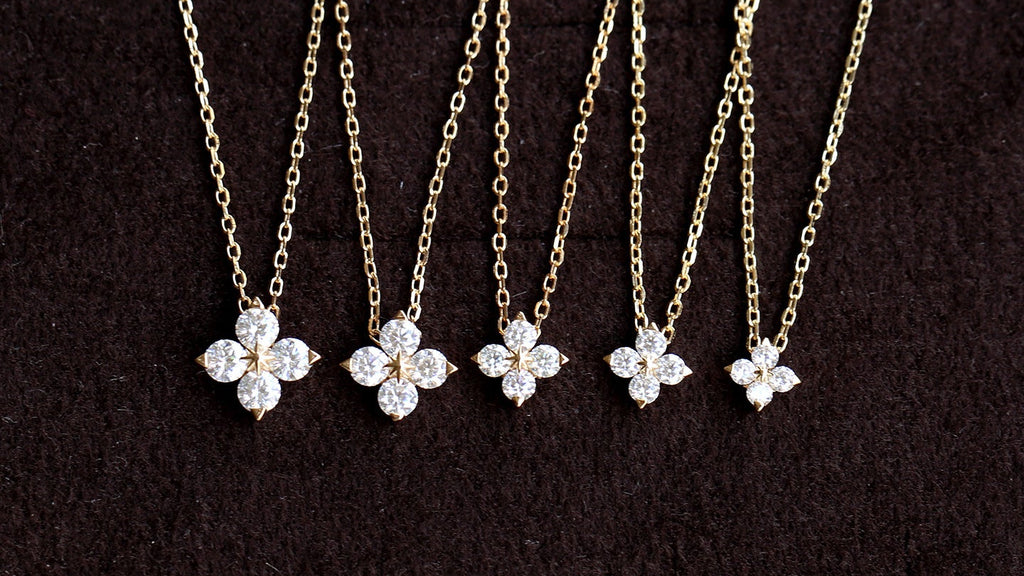Shining Star Moissanite Clover Necklace