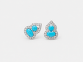Sleeping Beauty Turquoise Gourd Stud Earrings