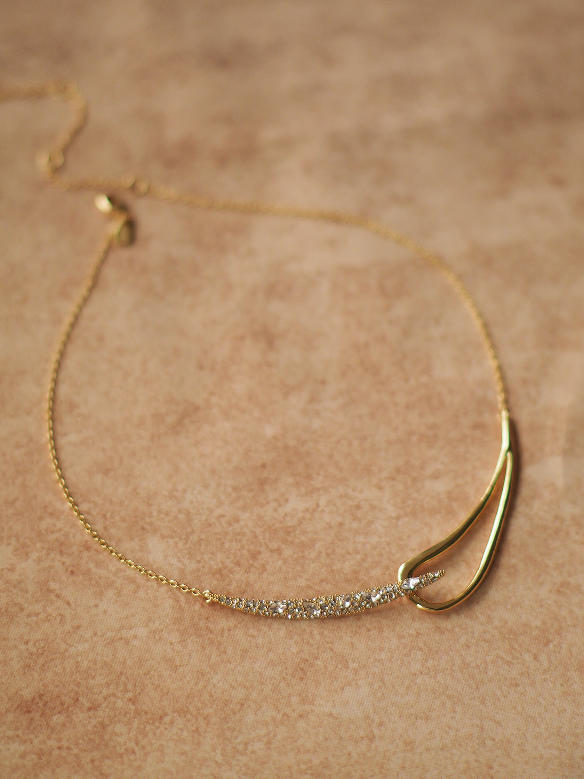 Sparkling Gold-Plated Statement Necklace – Winter & Holiday Party Essential
