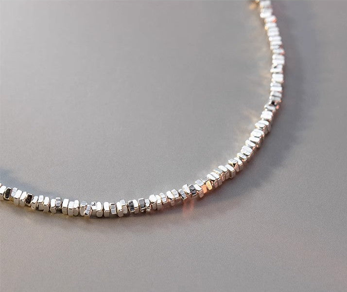Sterling Silver Faceted Bead Bracelet