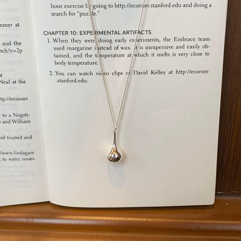 Sterling Silver Mini Kettle Necklace | Elegant Long Chain Design