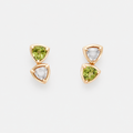 Sterling Silver Peridot & Prehnite Stud Earrings