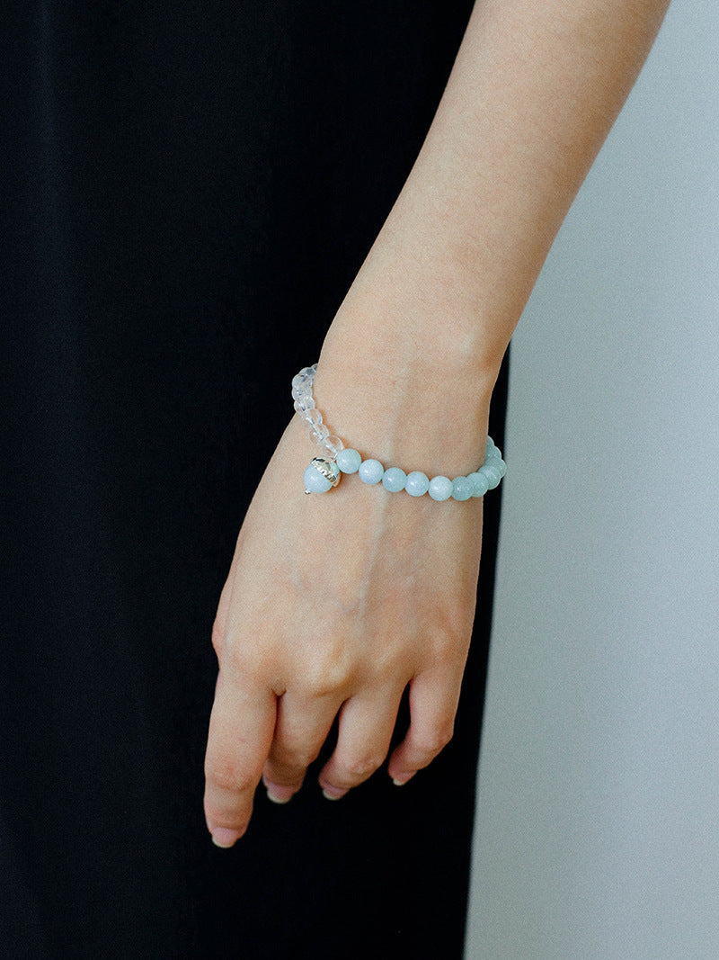 Stillwater Aquamarine & Clear Quartz Crystal Bracelet