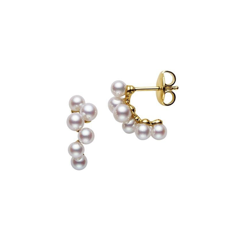 Cluster Pearl Stud Earrings | Modern Elegance