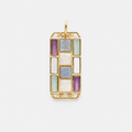 Amethyst, Labradorite & Moonstone Mosaic Pendant