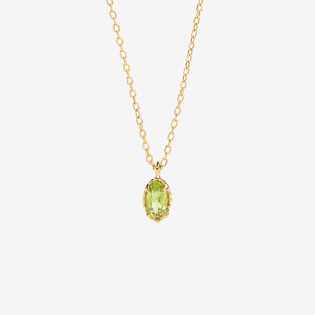 Marquise-Cut Peridot Necklace  | August birthstone