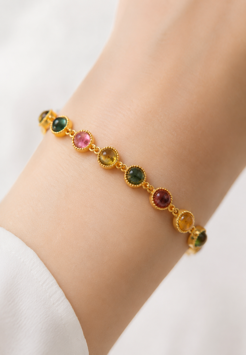 Tourmaline Bracelet – Gold Plated on Sterling Silver