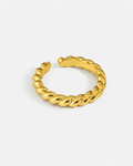 Twisted Rope Open Ring - Gold